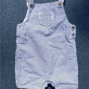 Janie and Jack ,like NEW Blue Striped Overalls